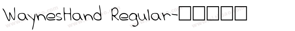WaynesHand Regular字体转换